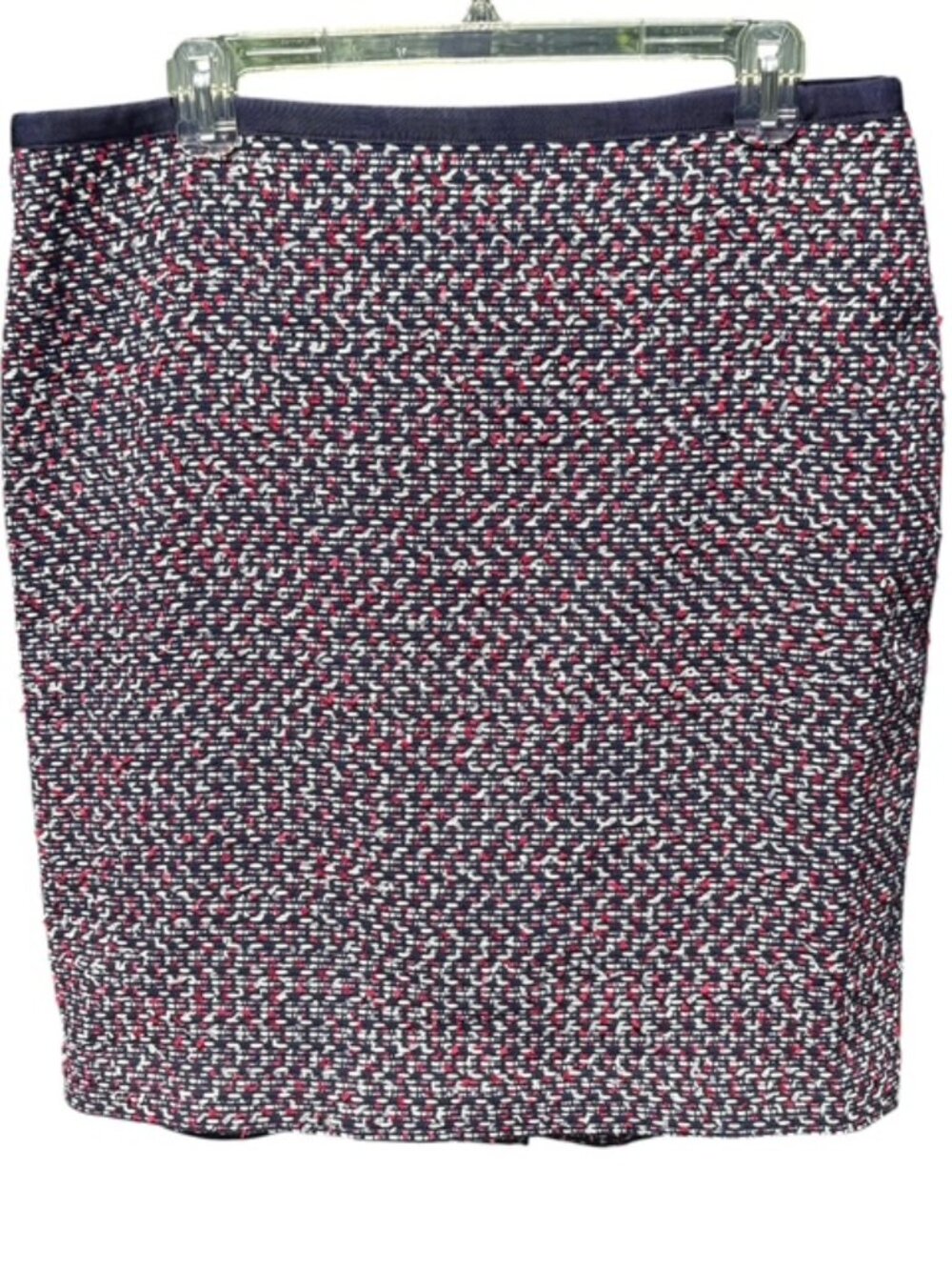 Talbots women's red, white, and blue tweed pencil skirt 16P